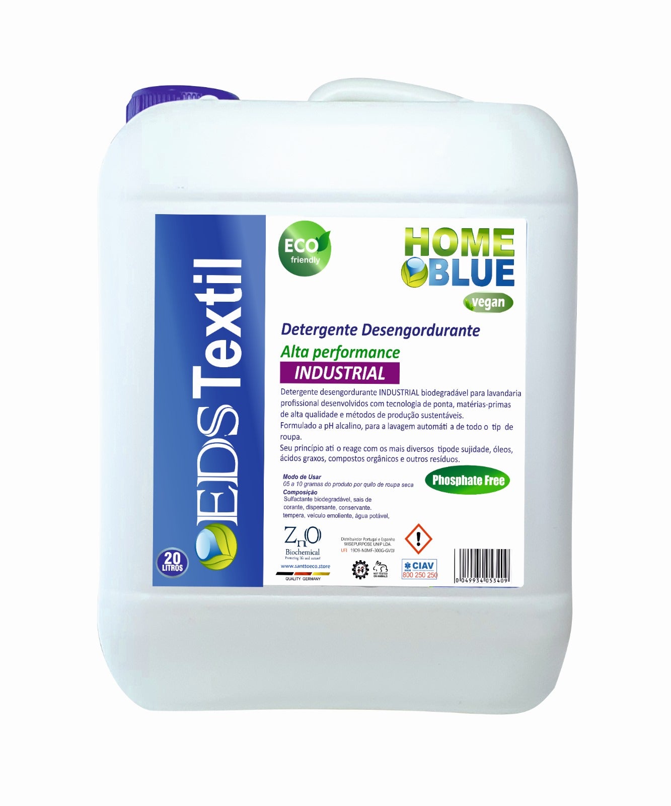Detergente de Roupas de Alta performance Alcalino - EDS Textil Industrial 20L